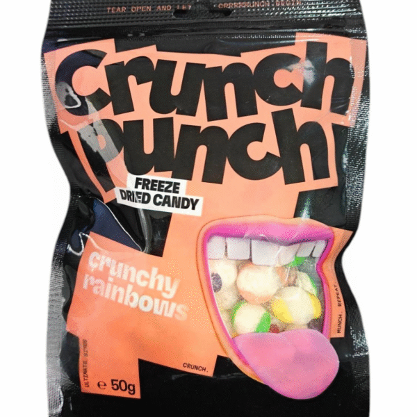 CRUNCH PUNCH FREEZE DRIED CANDY CRUNCHY RAINBOWS 50GR