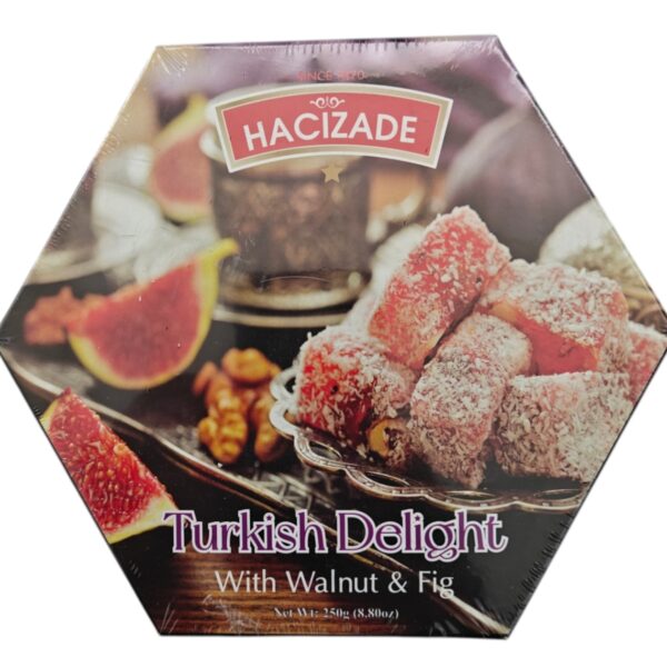 HACIZADE ΛΟΥΚΟΥΜΙ TURKISH DELIGHT ΣΥΚΟ ΚΑΙ ΚΑΡΎΔΙ 250G